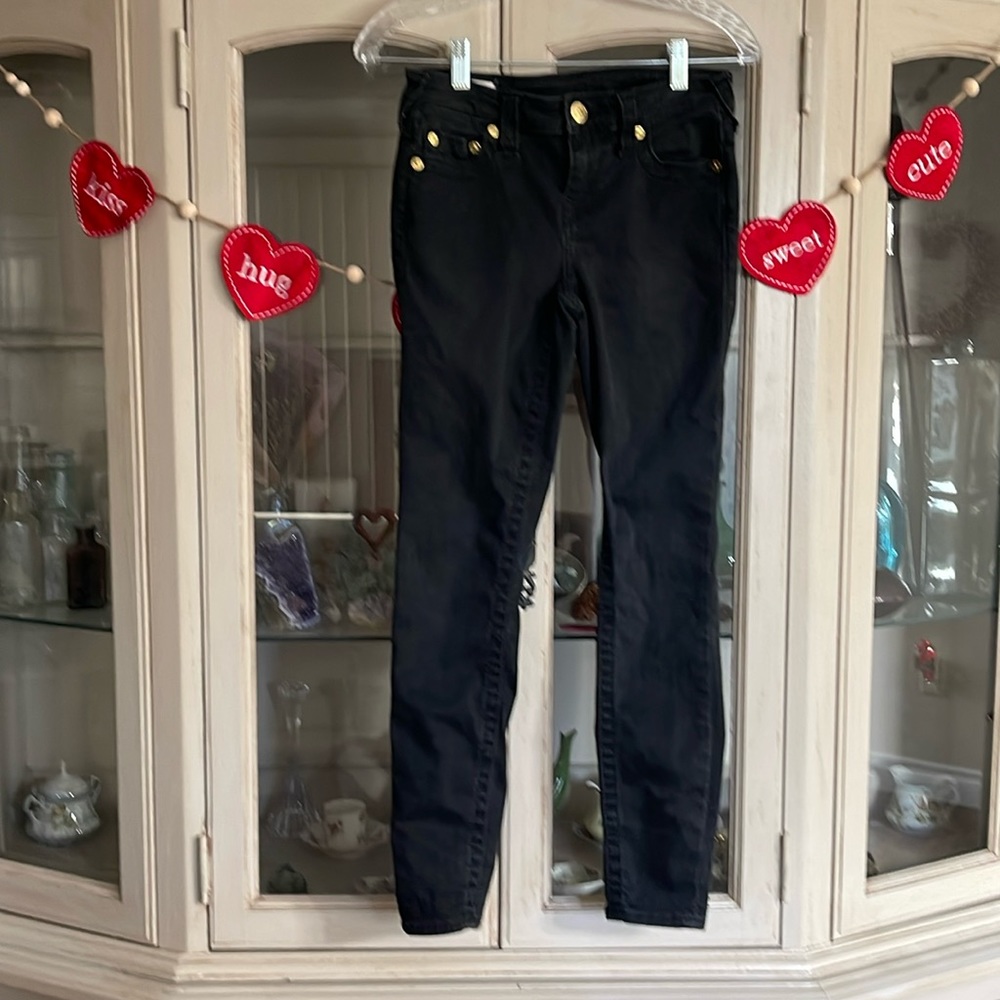 True religion black, size 27 mid Rye super skinny